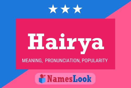 Hairya Namensposter