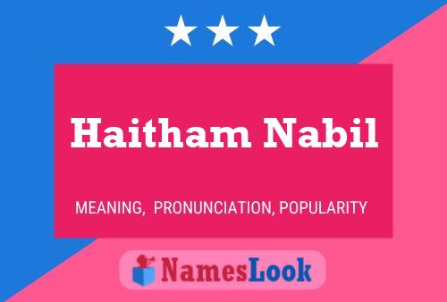 Haitham Nabil Namensposter