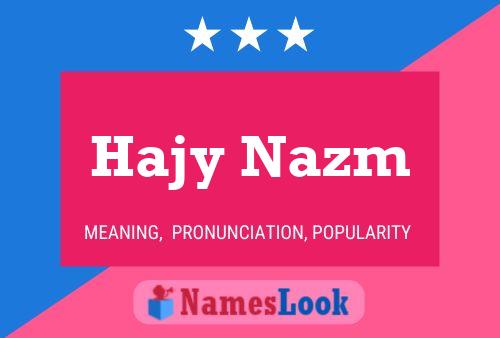 Hajy Nazm Namensposter