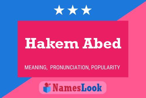 Hakem Abed Namensposter