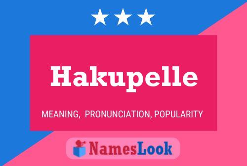 Hakupelle Namensposter