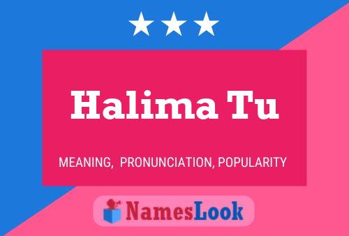 Halima Tu Namensposter