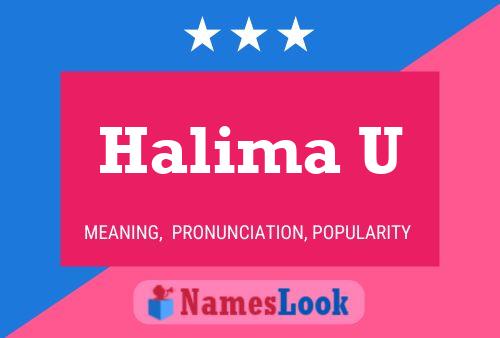 Halima U Namensposter