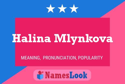 Halina Mlynkova Namensposter