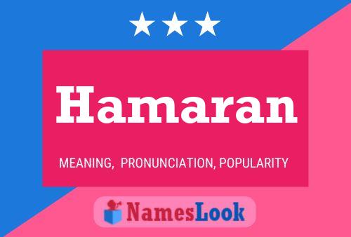 Hamaran Namensposter