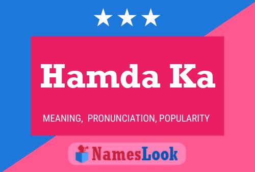 Hamda Ka Namensposter