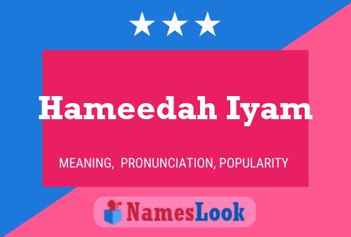 Hameedah Iyam Namensposter