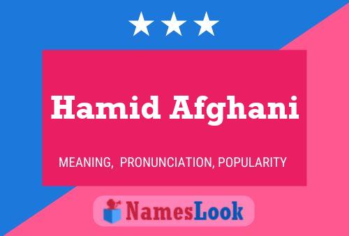 Hamid Afghani Namensposter