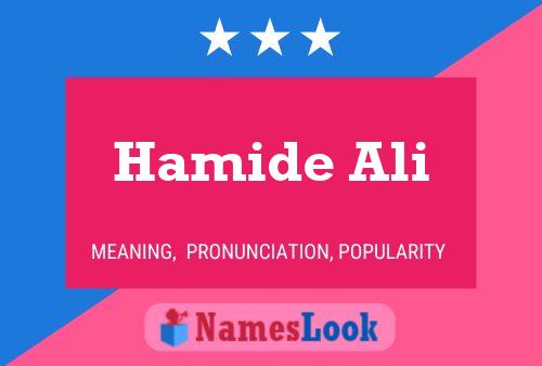 Hamide Ali Namensposter