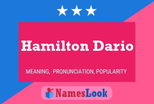 Hamilton Dario Namensposter