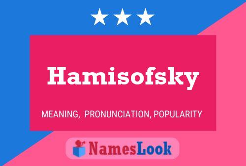 Hamisofsky Namensposter