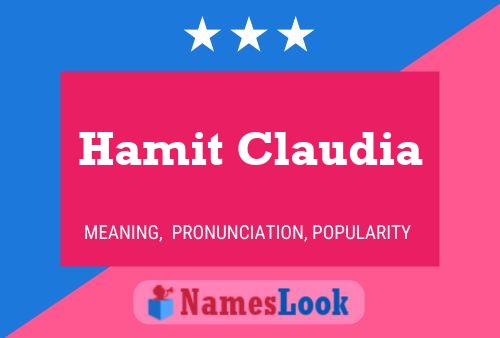 Hamit Claudia Namensposter