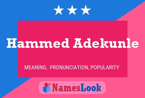 Hammed Adekunle Namensposter