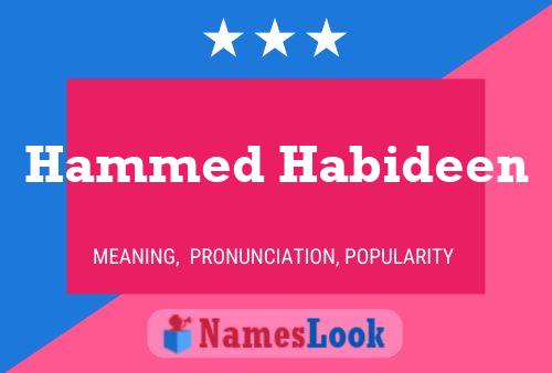 Hammed Habideen Namensposter