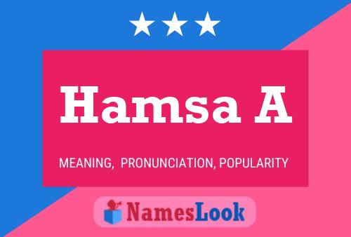 Hamsa A Namensposter