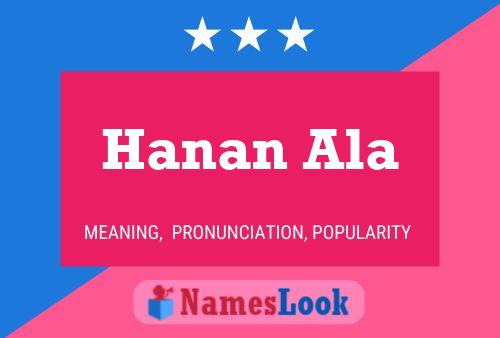 Hanan Ala Namensposter