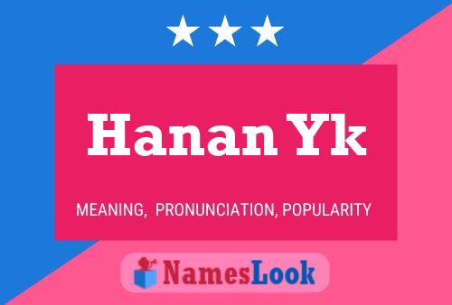 Hanan Yk Namensposter