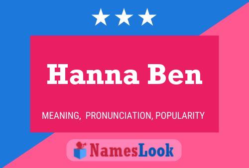 Hanna Ben Namensposter