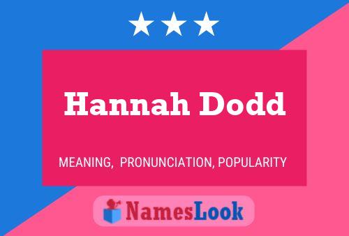 Hannah Dodd Namensposter