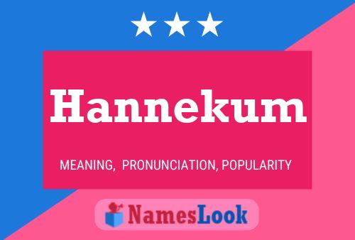 Hannekum Namensposter