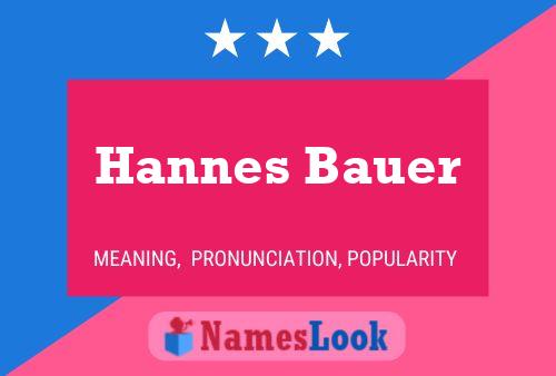 Hannes Bauer Namensposter