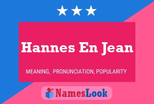 Hannes En Jean Namensposter