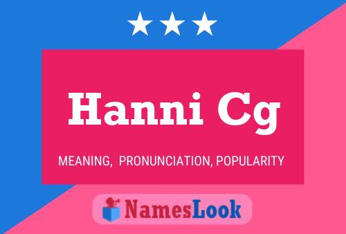 Hanni Cg Namensposter