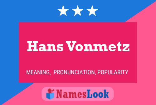 Hans Vonmetz Namensposter