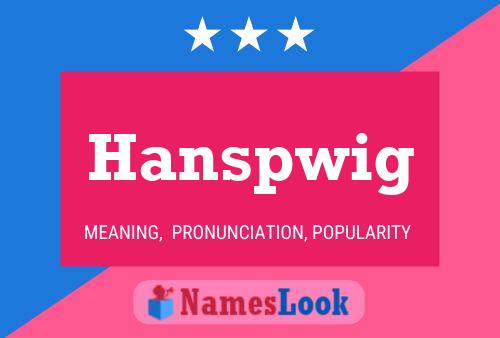 Hanspwig Namensposter