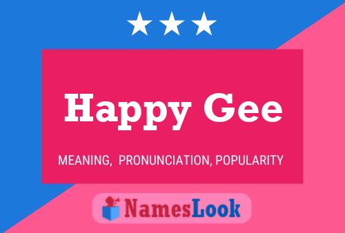 Happy Gee Namensposter