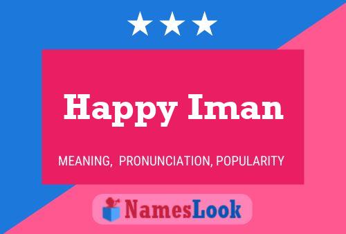 Happy Iman Namensposter