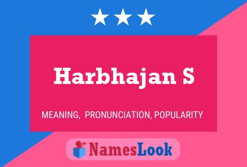 Harbhajan S Namensposter