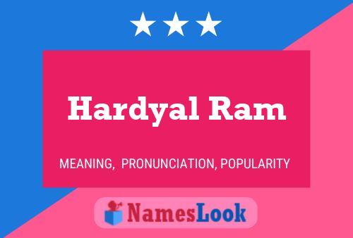 Hardyal Ram Namensposter