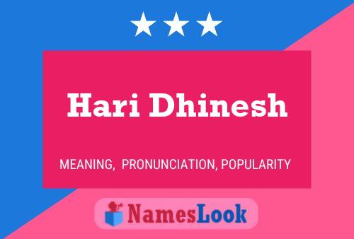 Hari Dhinesh Namensposter