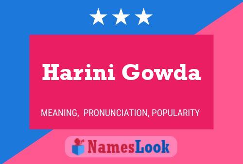 Harini Gowda Namensposter