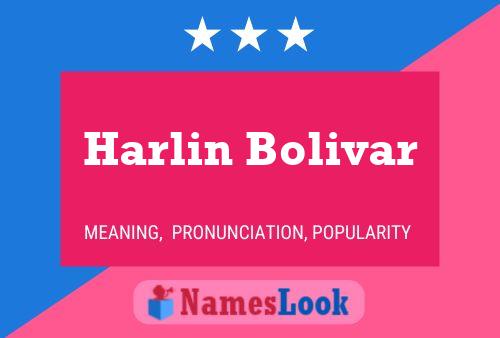 Harlin Bolivar Namensposter