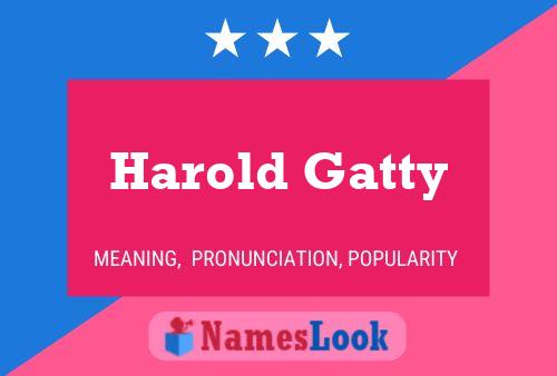 Harold Gatty Namensposter