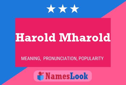 Harold Mharold Namensposter