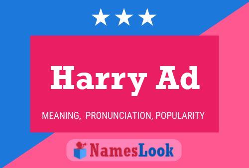 Harry Ad Namensposter