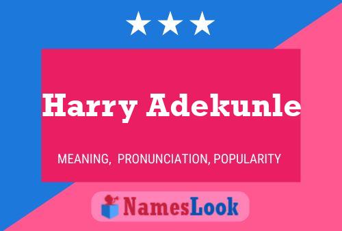 Harry Adekunle Namensposter