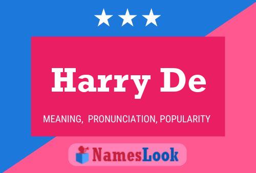 Harry De Namensposter