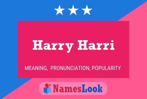 Harry Harri Namensposter