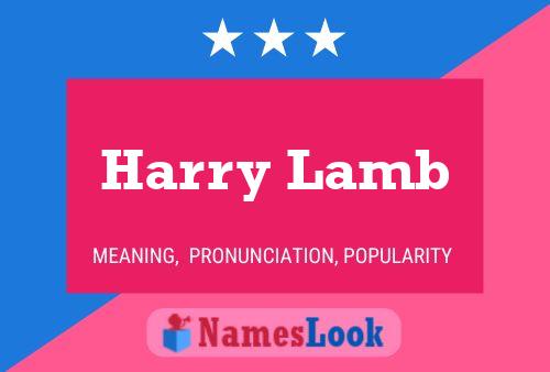 Harry Lamb Namensposter