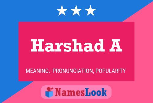 Harshad A Namensposter