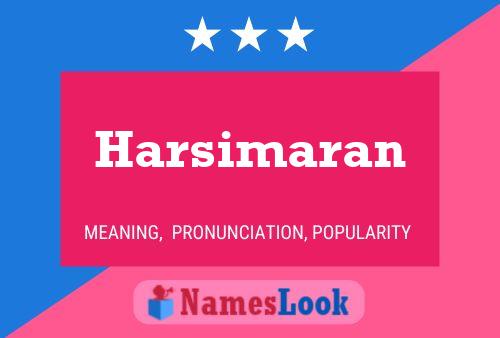 Harsimaran Namensposter