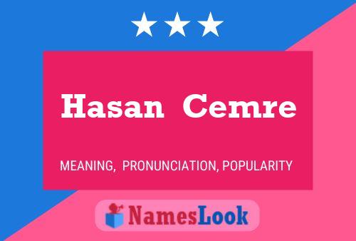 Hasan  Cemre Namensposter