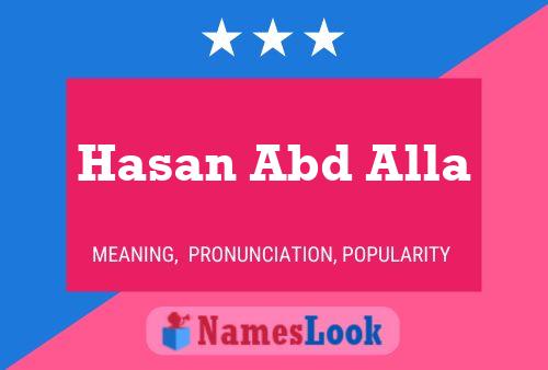 Hasan Abd Alla Namensposter