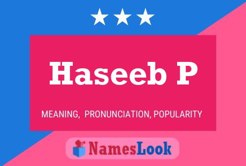 Haseeb P Namensposter