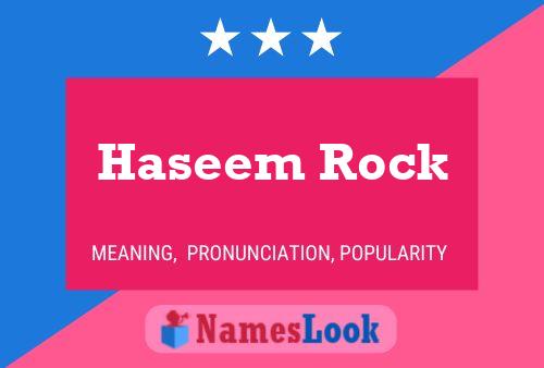 Haseem Rock Namensposter