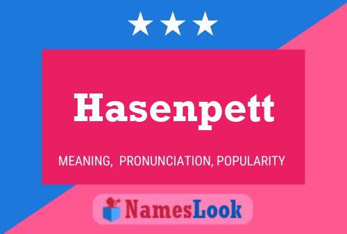 Hasenpett Namensposter